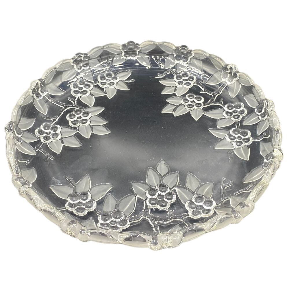 Vintage Walther Glass Mikasa Crystal Carmen Satiniert Torte Plate Platter 13.5